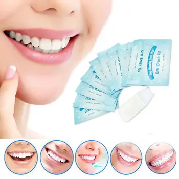

20PCS Oral Hygiene Teeth Whitening Teeth Wipe Oral Brush Up Dental Clean Textured Finger Deep Cleaning Wipes Dental Tooth