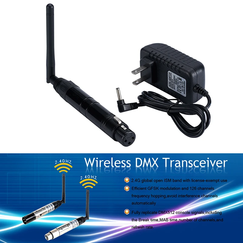2 4G Ism DMX 512 Беспроводная Мужская фотовспышка для сцены светильник вая антенна