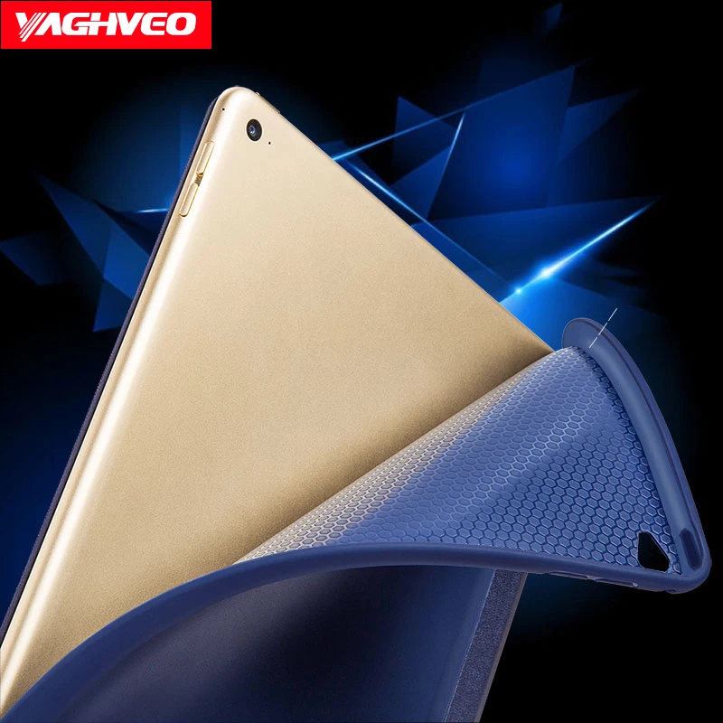 Чехол 9 7 дюйма для iPad Air 2 1 ультратонкий легкий из искусственной кожи + Силиконовый
