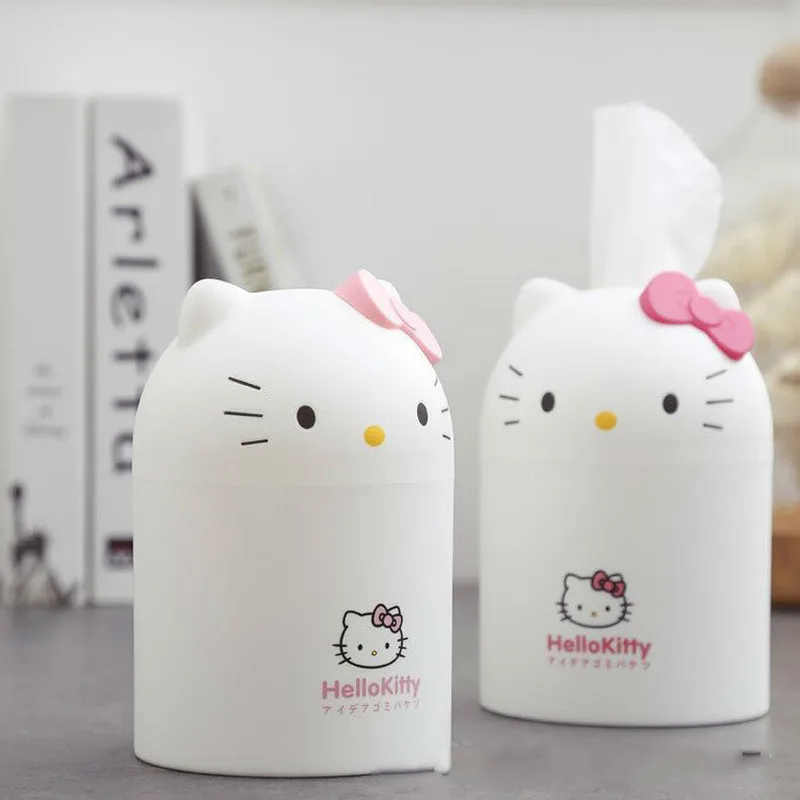 

White Environmental Plastic Household Tissue Box European Living Room Bathroom Cylinder Tray Paper Tube