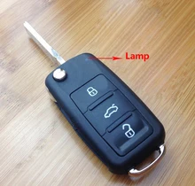 Flip Folding Key Shell for VW VOLKSWAGEN SEAT SKODA POLO Sagitar GOLF Remote Key Case Fob