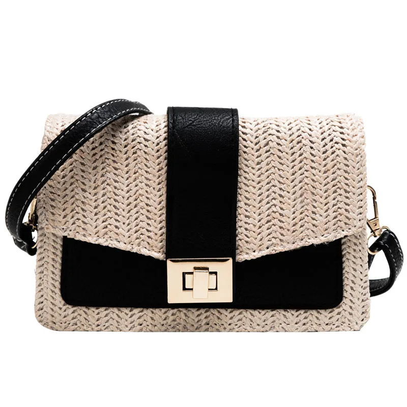 

JHD-Mini Summer Women Shoulder Bag Hand Made Exquisiteness Straw Bags Woven Flap Sweet Pastoral Rattan Girls Tote Bag