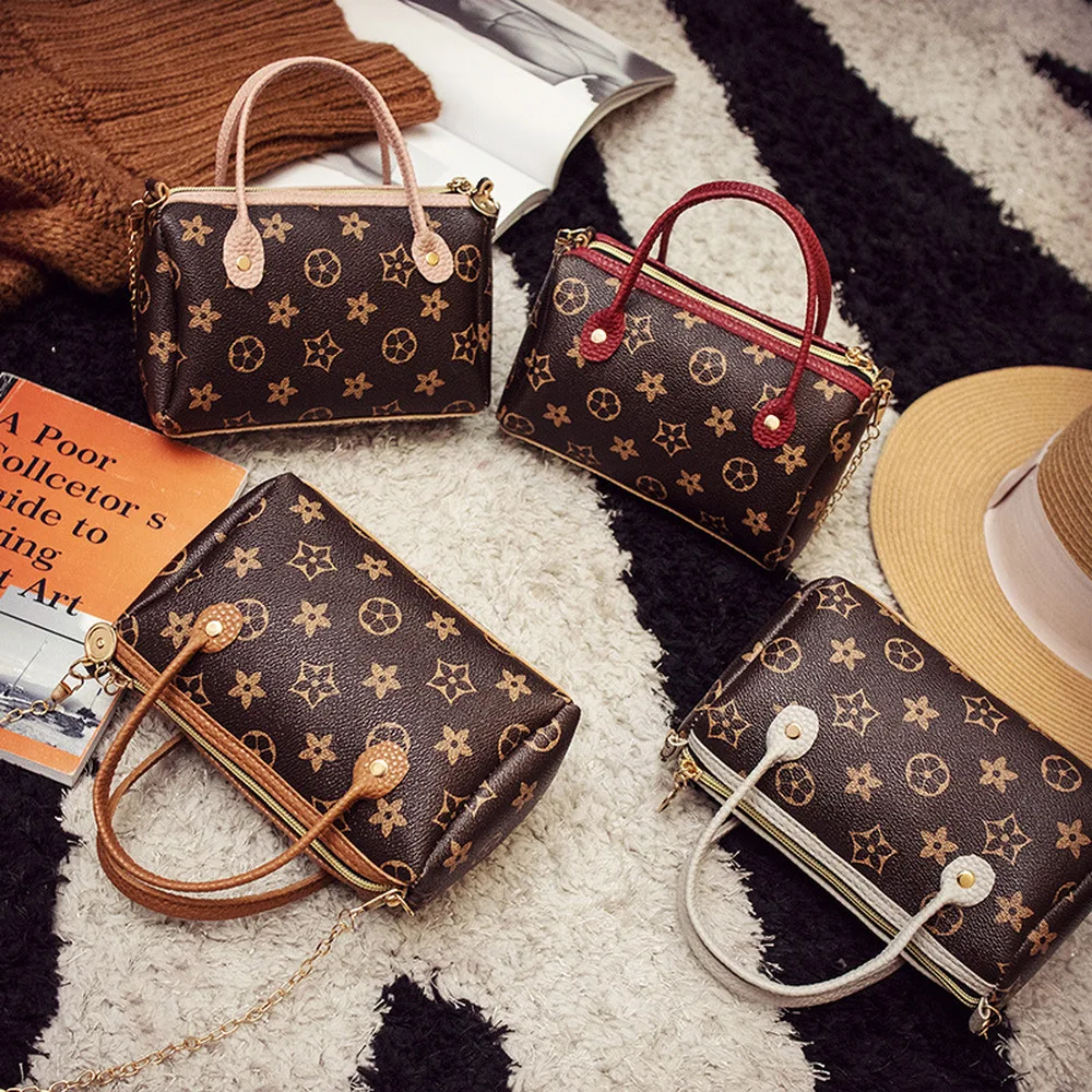 

Ms. Handbag 2019 NEW Simple Fashion Retro Print MiNi Bucket bag Casual Shoulder Messenger Handbag