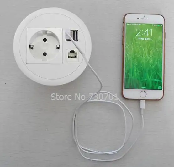 Настольная Втулка с 1 разъемом EU power USB двумя зарядками для домашнего офиса