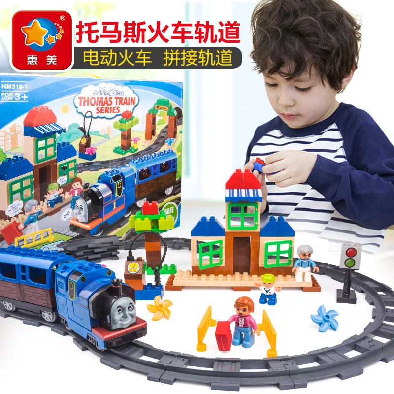 

103 Pieces Electric Thomas Track Puzzle Toy For Kids Compatible Legos As Friend Gifts HM318