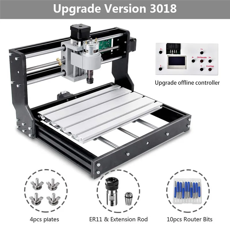 

CNC 3018 Pro GRBL Diy mini cnc machine 3 Axis pcb Milling machine,Wood Router laser engraving CNC 3018 Can work offline 2019 New
