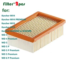 2 шт Фильтр KARCHER для KARCHER MV4 MV5 MV6 WD4 WD5 WD6 влажный и сухой пылесос Запасные части#2,863-005,0 hepa фильтры