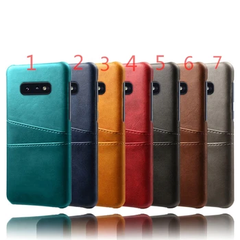 

100pcs/lot Crazy Horse PU+PC Cover Case With Card Holder For Samsung Galaxy S10e S10 Plus S10 M20 A10 A20 A30 A50