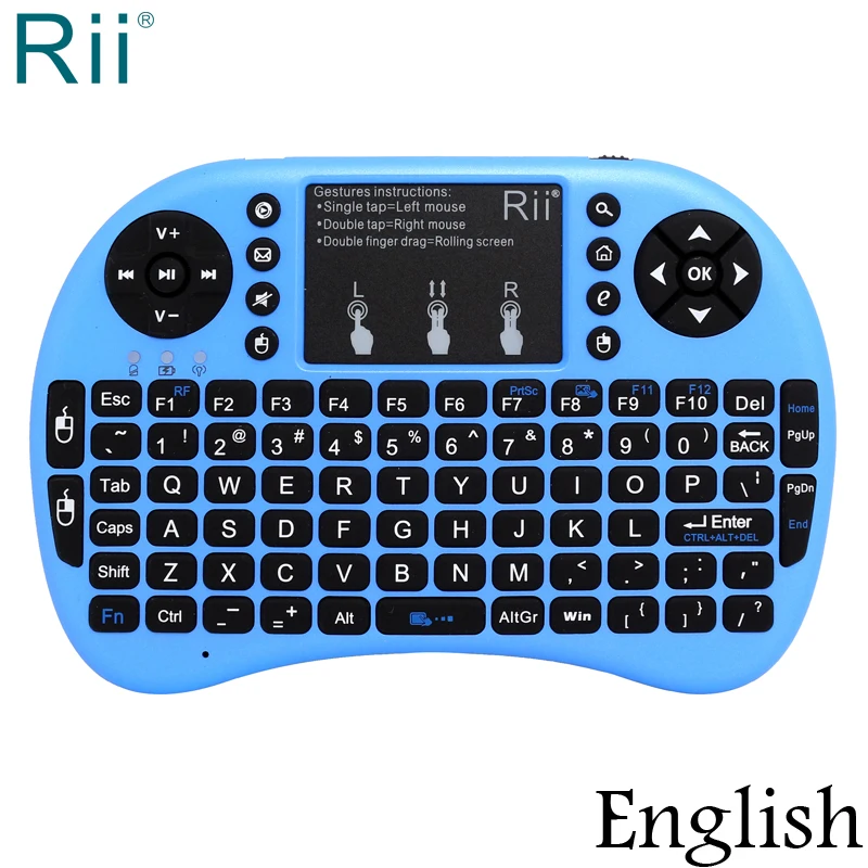 Беспроводная мини клавиатура Rii i8 + с подсветкой 2 4G Air Mouse тачпад для ПК ТВ