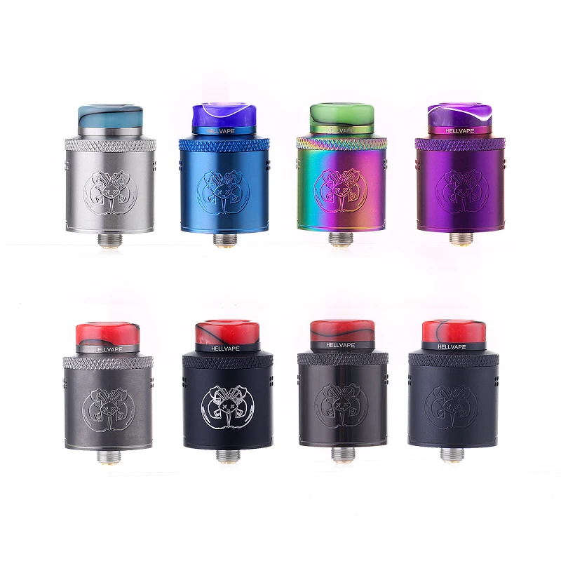 Электронные сигареты Hellvape Drop Dead 24 мм RDA с смолы Driptip один/двойной катушки строит для Aegis mod против dead rabbit rda