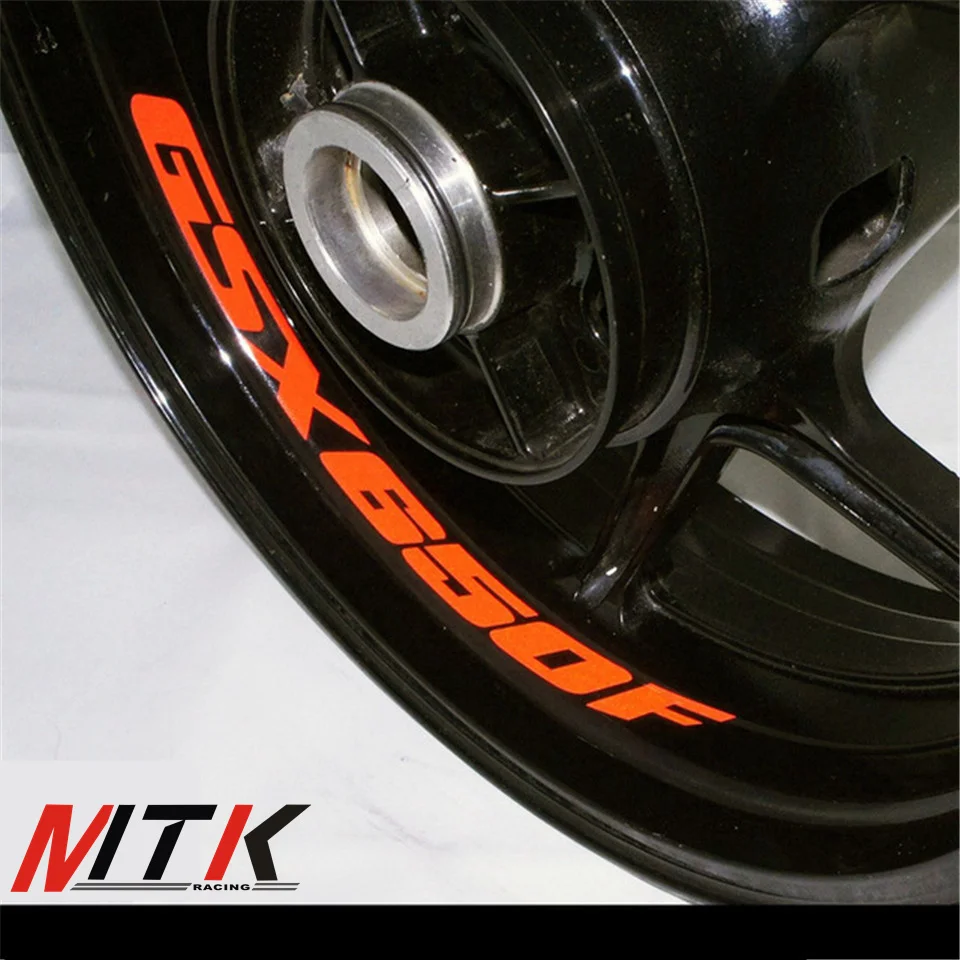 

MTKRACING Seven colors 8X CUSTOM INNER RIM DECALS WHEEL Reflective STICKERS STRIPES FIT SUZUKI GSX650F GSX 650F
