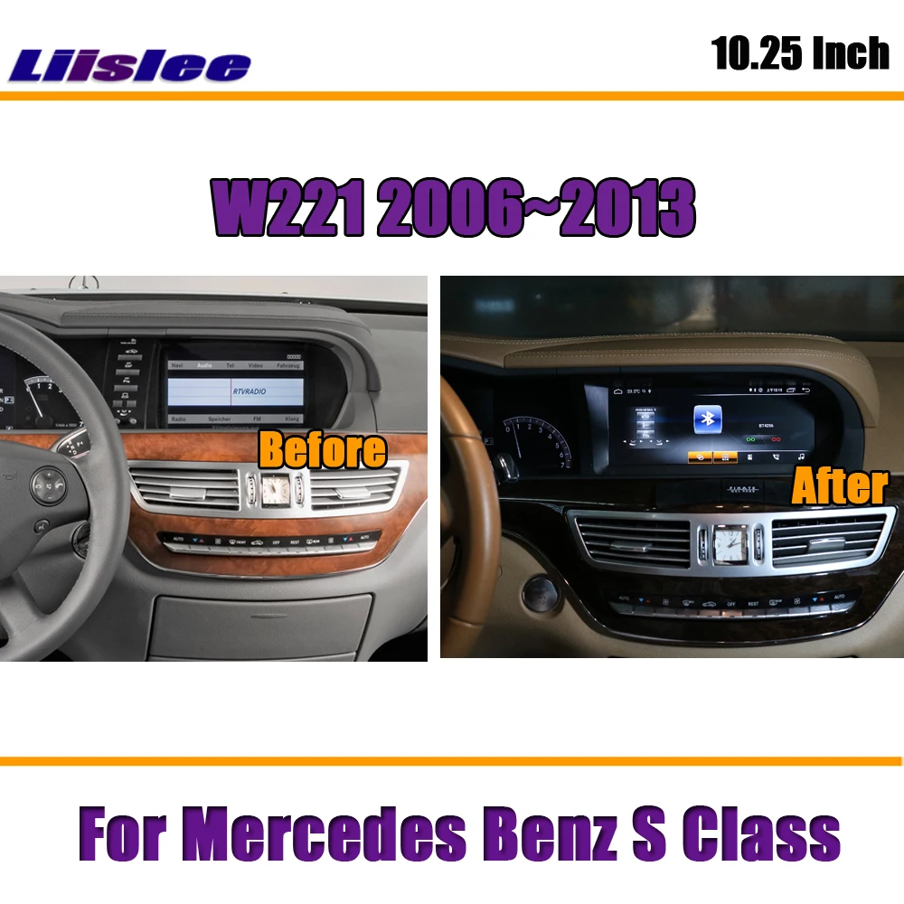 Liislee 10,25 дюймов Android 2+ 32G автомобиль для Mercedes Benz S класс W221 2006~ 2013 Стерео gps NAVI карта навигация Мультимедиа