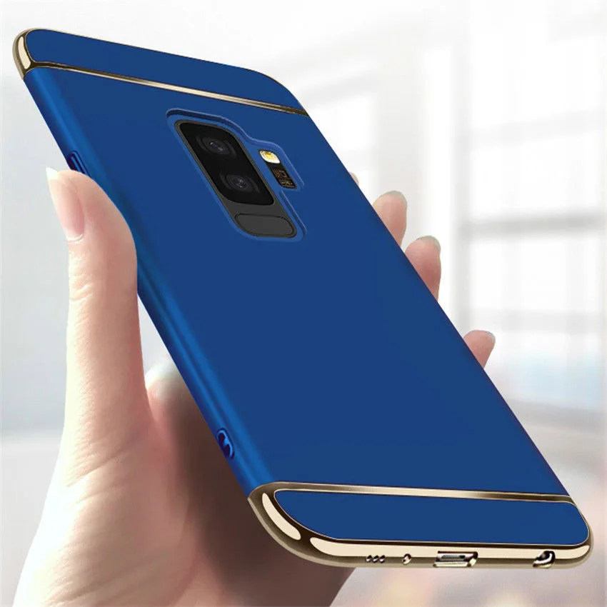 

Luxury 3 IN 1 Hard PC Case For Samsung Galaxy A8 Plus J4 J6 Plus J3 J5 J7 Prime S6 S7 Edge S8 S9 Plus Note 9 8 A3 A5 A7 Case