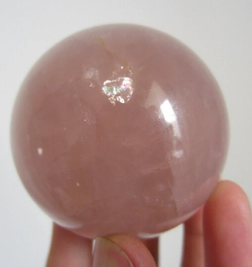 

A 507 NATURAL PRETTY ROSE QUARTZ CRYSTAL SPHERE BALL HEALING (0601)