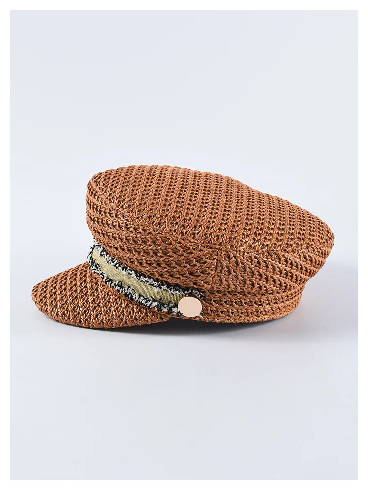 BUTTERMERE соломы кепка газетчика для женщин для мальчика шляпа женский хаки британский стиль ретро дизайнерский бренд сезон: весна-лето