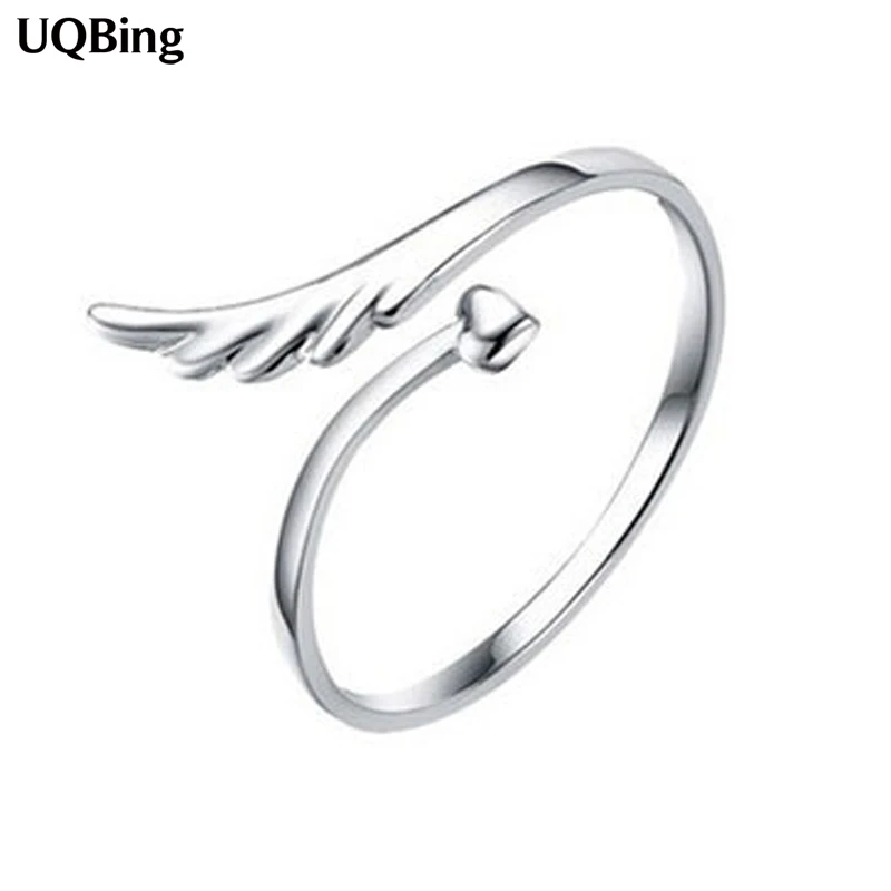 

Sterling Silver 925 Rings For Women Sterling Silver Angel Wings Open Ring Jewelry Gift anillo de plata anello