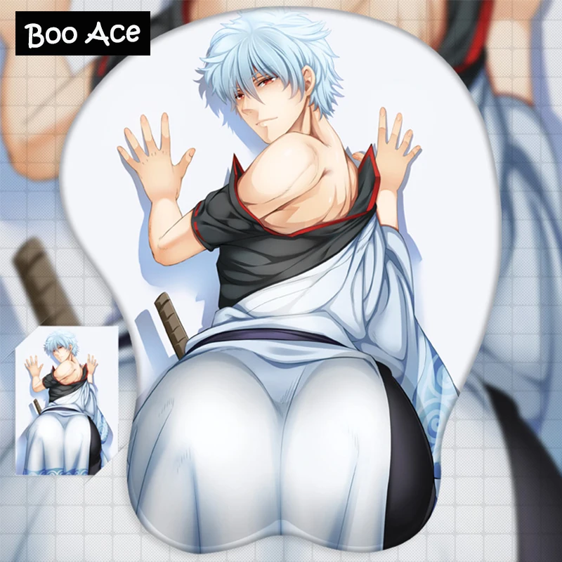 &quotGINTAMA&quot Sakata Gintoki аниме 3D коврик для мыши мягкое дно бедра с подставкой на