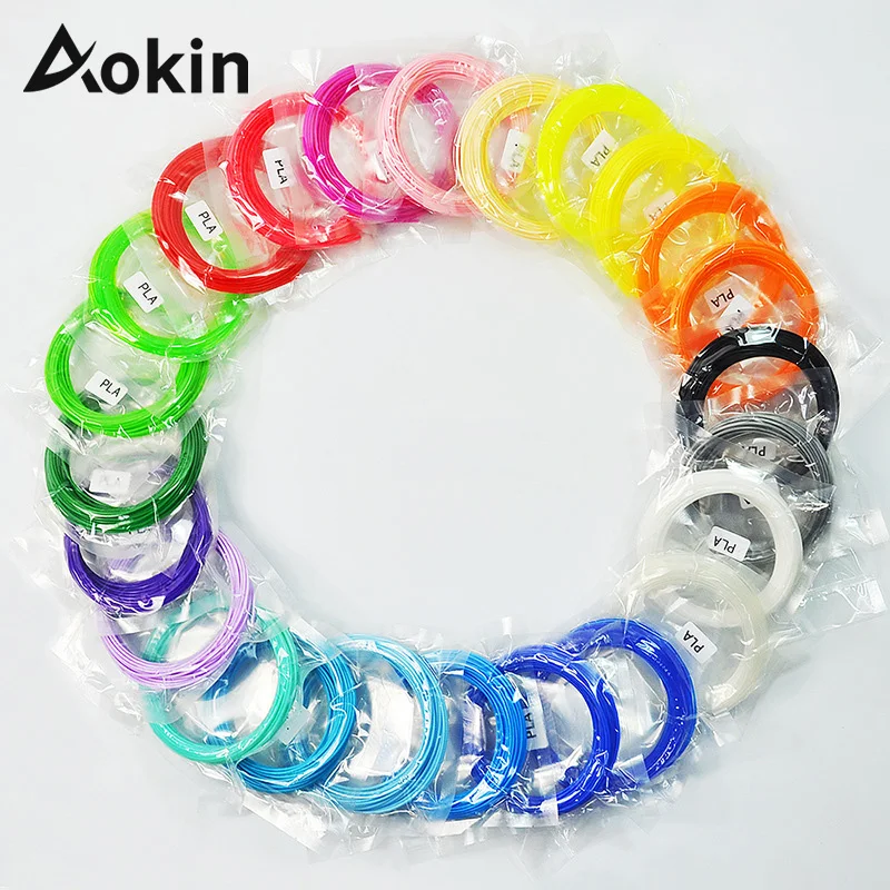 

Aokin 10 Meter 3D Printer PLA 1.75mm Filament For 3D Printer Extruder Pen Accessories Colorful Filament Printing Materials