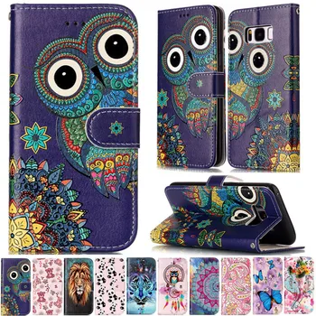 

Cute Cartoon 3D Rilievo Oil Wallet Leather Flip Funda Brand Cases For Samsung Galaxy S6 S6 Edge S7 S7 Edge S8 S8 Plus Cover Case