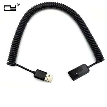 

3M/10FT elbow Spring Coiled USB 2.0 Male to Female Data Sync Charger Extension Cable