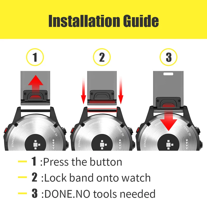 Fivstr 26 мм 22 мм Quick Release Easy Fit часы ремешок для Garmin Fenix 5X/3 3HR Fenix 5 S60/D2 Charlie/Descent Mk1