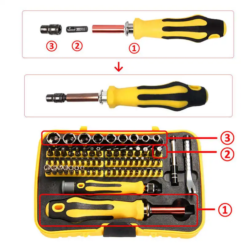 Профессиональные прецизионные магнитные Наборы отверток-70 в 1 электронные инструменты для ремонта набор видов отверток Биты применяются к телефону