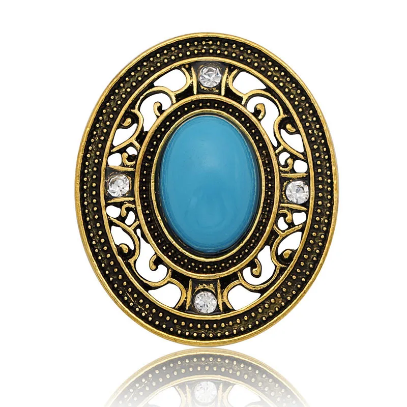 

New Vintage Golden Oval pattern Stone Crystal metal snap buttons fit DIY snap bracelets jewelry gift KZ3334