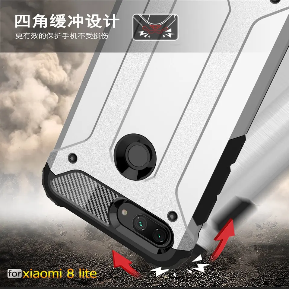 Xiomi Case For Xiaomi Redmi 6A Mi 8 Lite Cover Armor Hard Case For Xiaomi Mi 8 SE Pocophone F1 Redmi 5 Plus Note 5 6 7 Pro S2    (4)