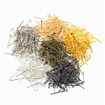 

500pcs 16mm Flat Head Pins Dia 0.7mm Gold/Silver/Bronze Needles Headpins For Jewelry Making Findings DIY Accessories Wholesale