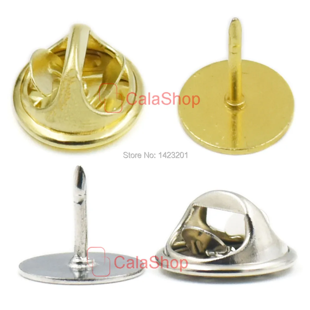 200 Sets / Lot 10mm 3/8" TIE Tacks Pin Round Pinch Clutch Leather Craft