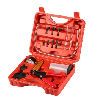 

2 in 1 Hand Tool Kits 15pcs Car Auto Hand Held Vacuum Pistol Pump Brake Bleeder Adaptor Fluid Reservoir Tester Kit