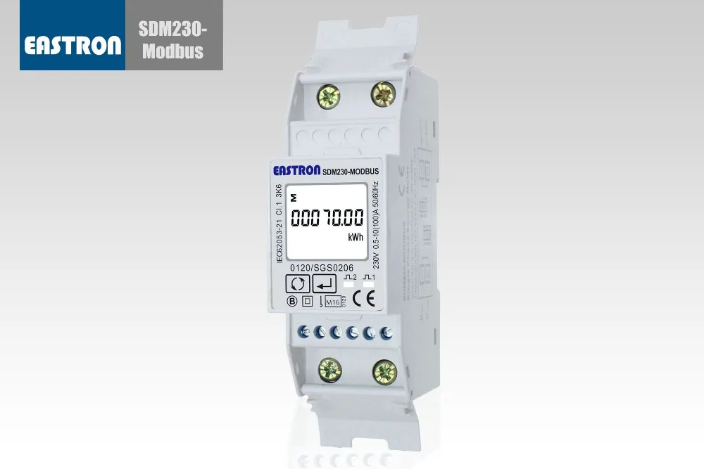 SDM230 Modbus 110V non MID 0,25~ 5(100) A 110 V, однофазный киловатт-час счетчик энергии, с Modbus RTU