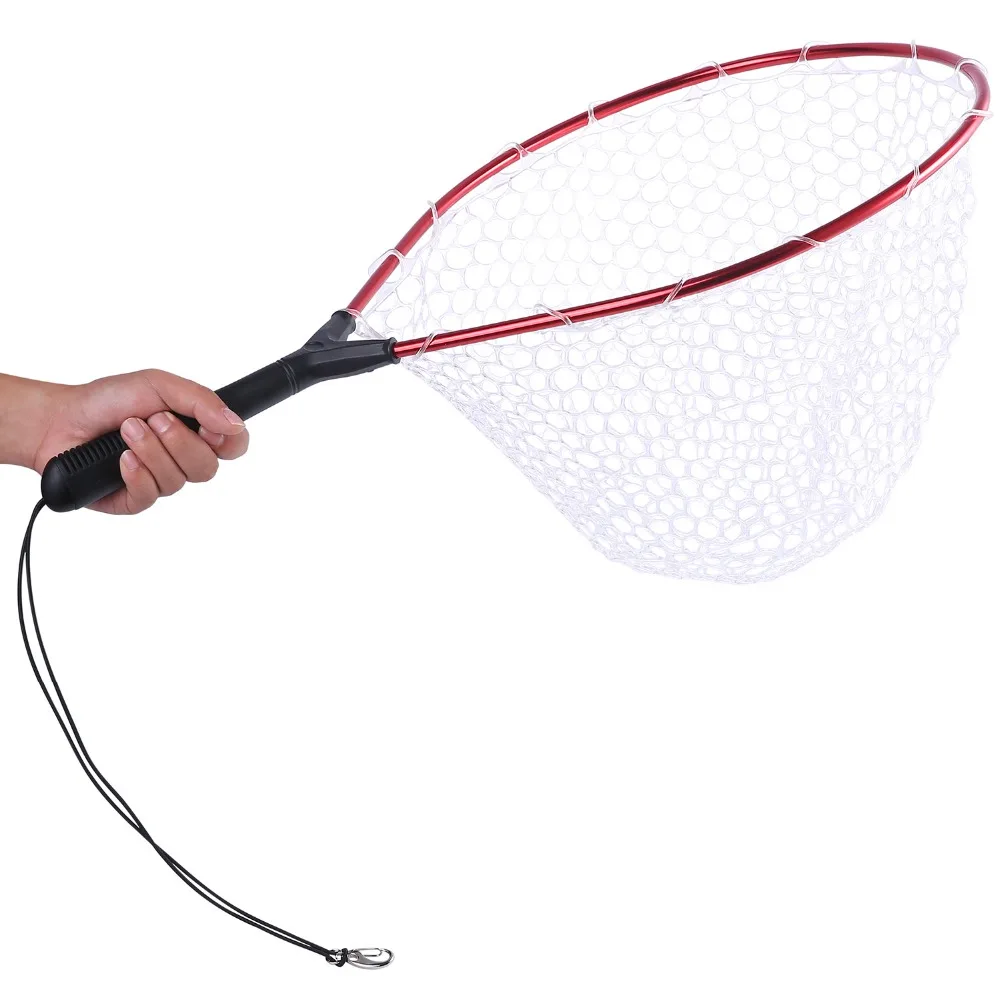 Sougayilang Super Strong Fly Fishing Net PE Material Red Color Trout