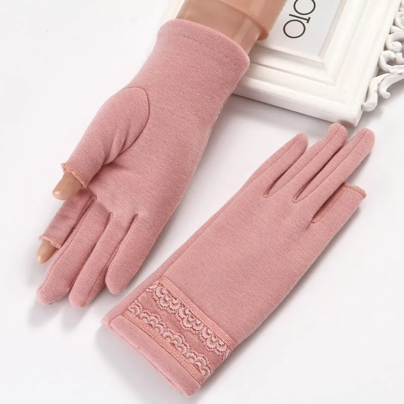 Леди кашемировые перчатки Женская мода шерсть Guantes Mujer студентов теплые Luva женские кожаные пальцы перчатки Luva Feminina B9175