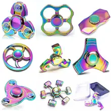 Спиннер-Спиннер красочные молотки Тигровая Пряжка огненное колесо Fingertip гироскоп для СДВГ антистресс EDC цинковый сплав игрушка ручной Спиннер
