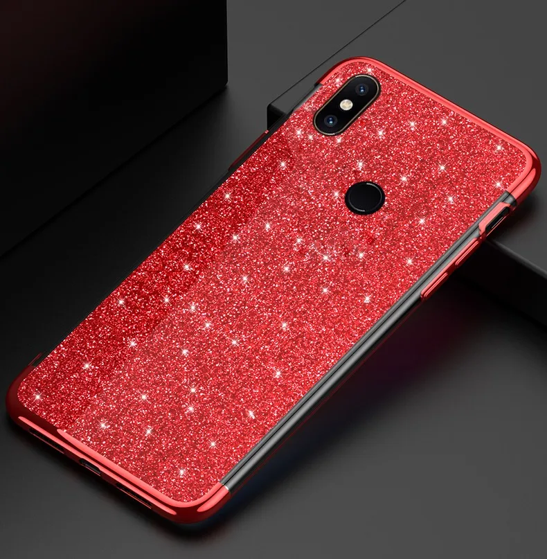 Для Xiaomi Mi 8 Pro Чехол Силиконовый Блестящий Защитный чехол из ТПУ Redmi Note 7 6 6A 5 A1 6X S2 9 SE