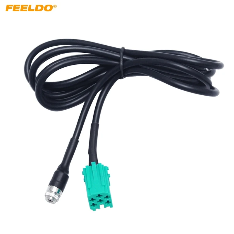 FEELDO 1 шт. новый 150 см Aux кабель адаптер мини ISO 3 5 мм разъем для Renault OEM радио CD плеер #