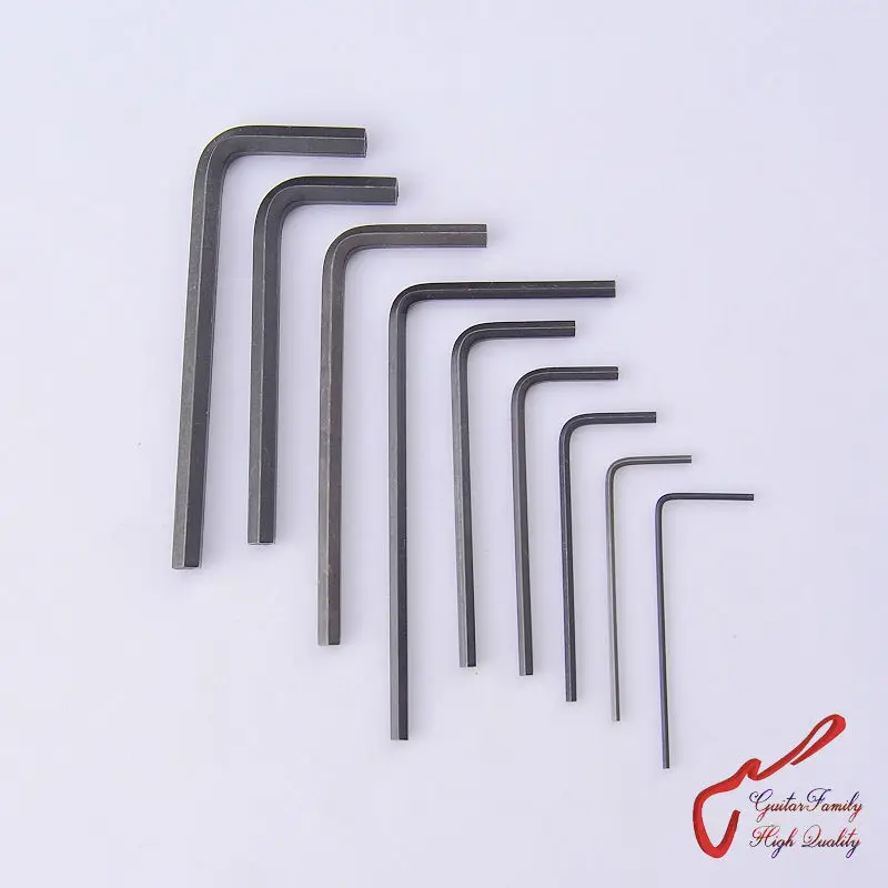 1 Set ( 9 Pcs ) High Quality CRV Hex Wrench Tool For Guitar Bass ( 5.0MM 4.0MM 3.0MM 2.5MM 2.0MM