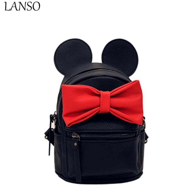 Fashionable Ladies Bag Cute Sweet Bowknot Book Bag College Wind Shoulder Bag Student School Backpack Woman