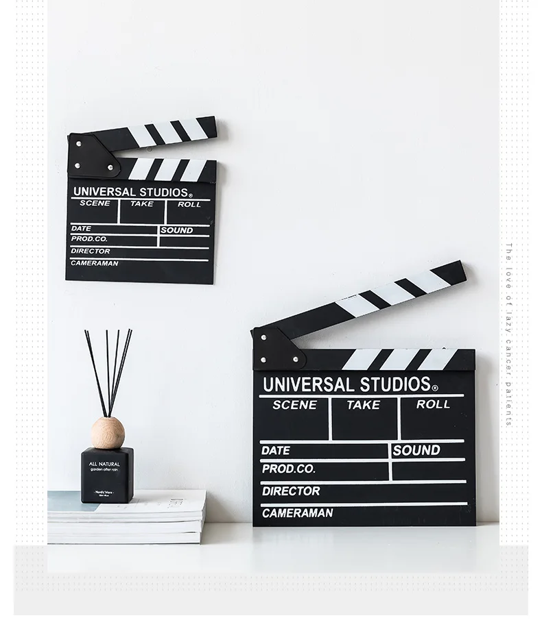 Nordic decorative ornaments ,black and white Clapboard film clapper director playing board photo studio shooting props bedroom  (5)