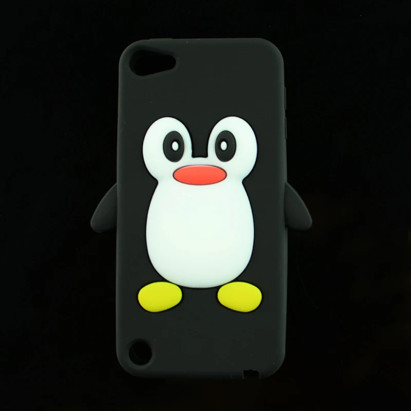 Soft Silicone Rubber Case Cover Cute Penguin Accessory iPod Touch 5th 6th Gen 