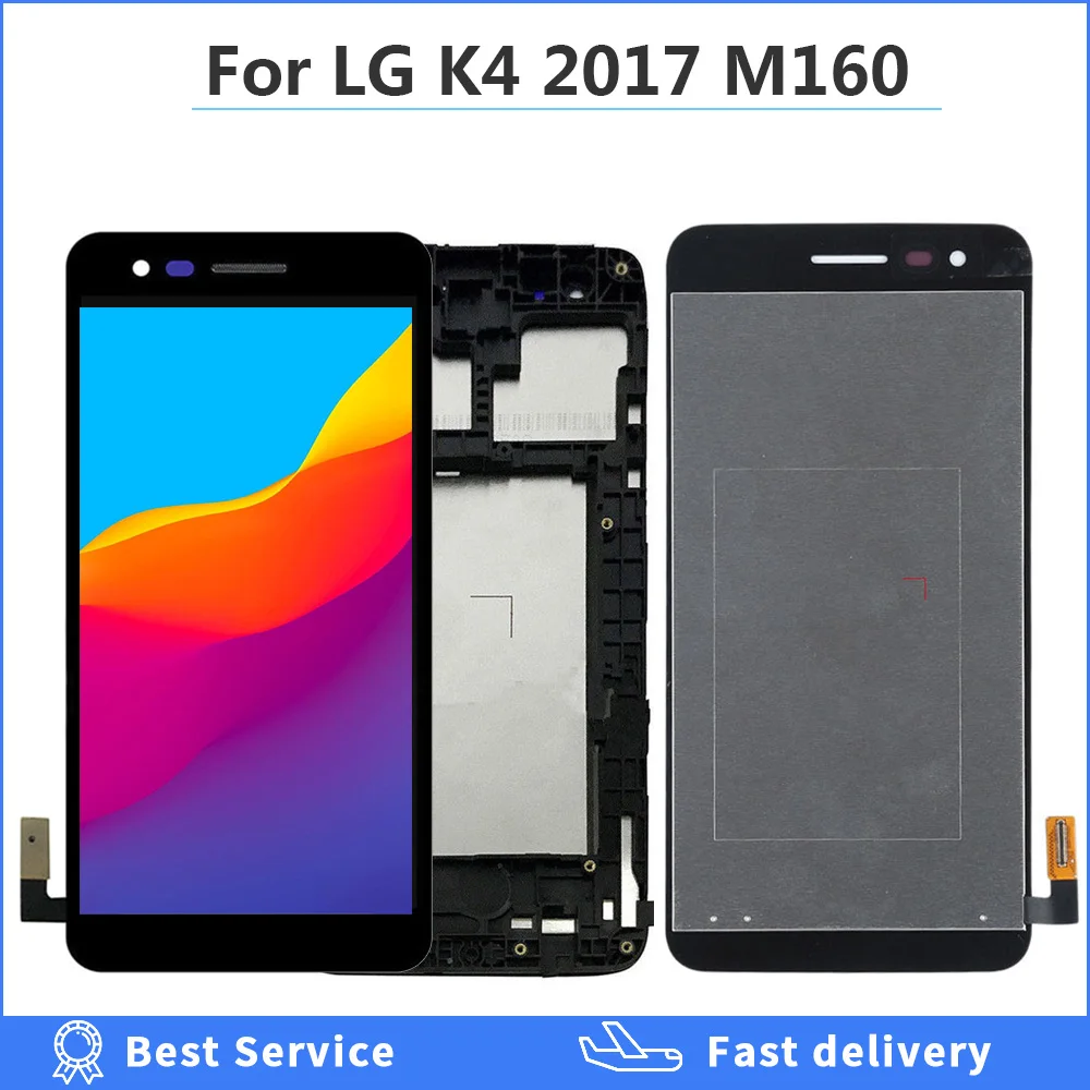 5,0 дюймов дисплей для LG K4 M160 ЖК-экран сенсорный дигитайзер сборка M150 M151 M160e запасные части для ЖК-дисплея с рамкой+ подарок