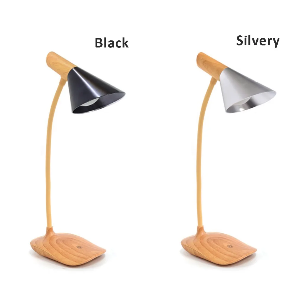 

USB Charging Table Lamp Nordic Wood Table Lamp USB Simple Retro Flexible Adjustable Multi-angle 3 Mode Table Lamp
