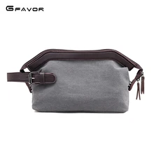 

G-FAVOR Canvas Day Clutches Men Small Wristlet Bag Brief Design Phone Wallet Organize Travel Bags Male