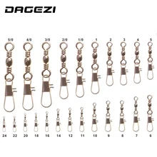 DAGEZI 100 шт./лот Вертлюги замковое соединение 14 размер зимние рыболовные снасти аксессуары разъем медная вертлюжная Рыбалка снасти
