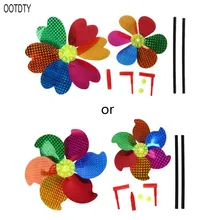 1 шт., ветряной Спиннер, двойная ветряная мельница, блестящий, ветряные мельницы, детские игрушки, вечерние садовые украшения, детские подарки, вращающиеся на колесах