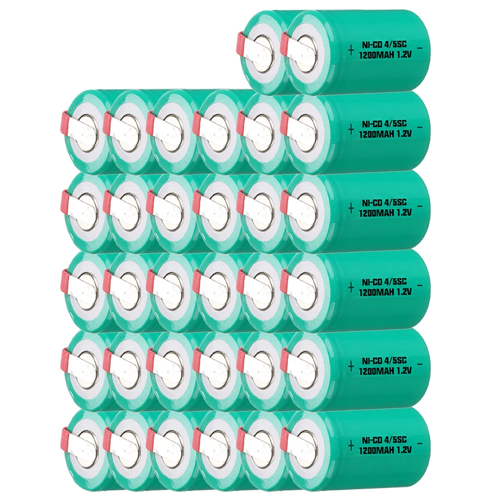 

Lowest price 32 piece 4/5SC battery 1.2v batteries rechargeable 1200mAh nicd battery for power tools akkumulator