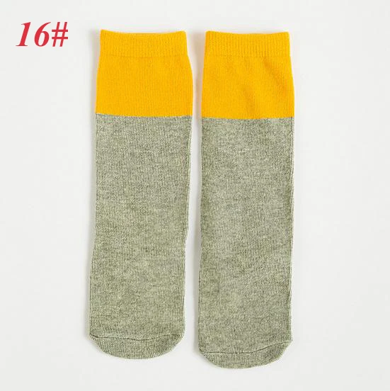 Длинные носки для малышей с героями мультфильмов детские зимние высокие носки с животными милые теплые носки для девочек, для новорожденных, с принтом, 100 хлопковые гетры - Цвет: socks for kid c684 3