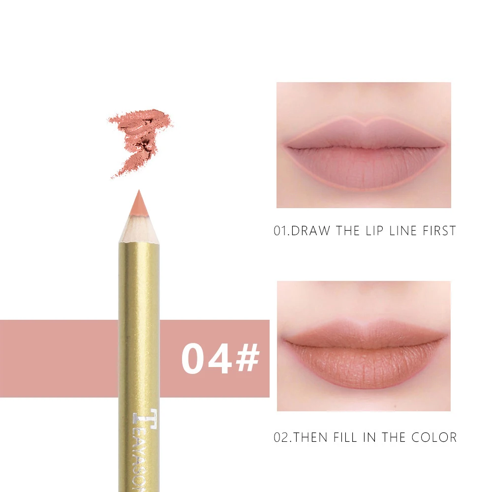 

Matte Makeup Lip Liner PencilCharming Pigment Waterproof Long Lasting Beauty Lip Contour Nude for Lip Lipstick TSLM2