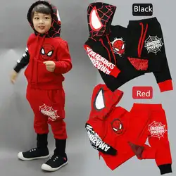 Комплекты одежды для маленьких мальчиков, костюмы «Человек-паук», костюм для косплея, детский комплект одежды, детские спортивные костюмы